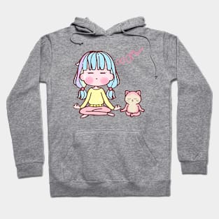 Cat and yoga lover Hoodie